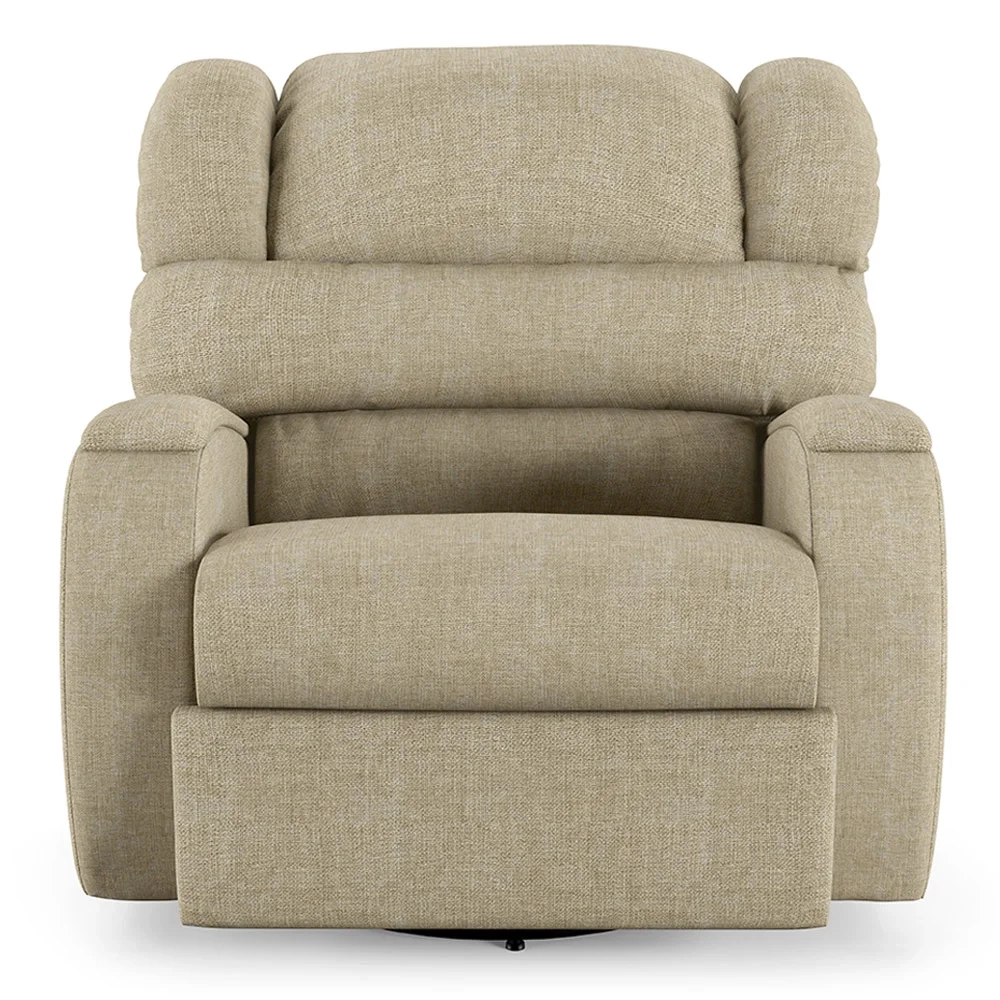 Poltrona do Papai Reclinável Kalie Glider Giratória USB FH9 Linho Bege - Mpozenato