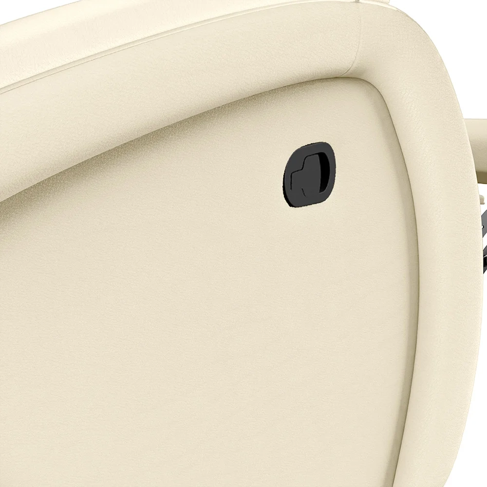 Poltrona do Papai Reclinável Kalie Glider Giratória USB FH9 PU Bege - Mpozenato