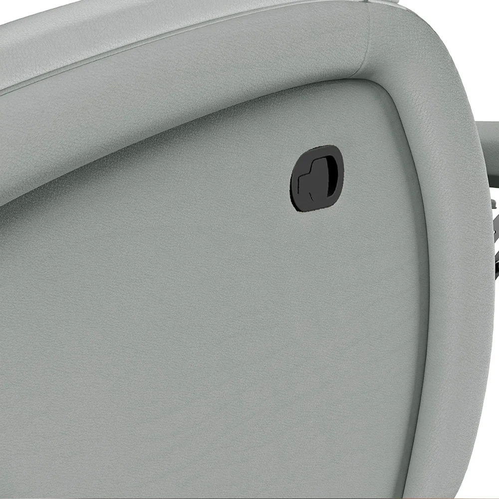 Poltrona do Papai Reclinável Kalie Glider Giratória USB FH9 PU Cinza - Mpozenato