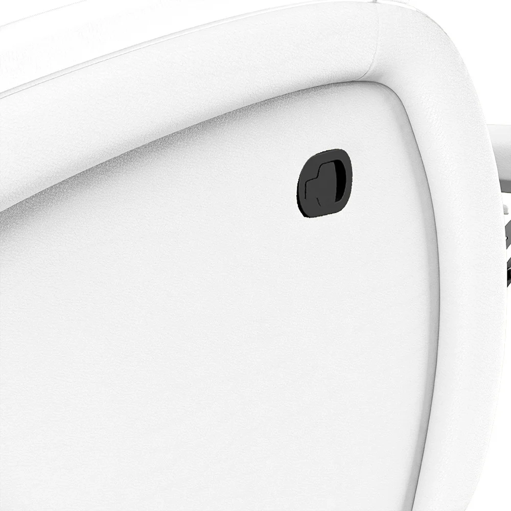 Poltrona do Papai Reclinável Kalie Glider Giratória USB FH9 PU Branco - Mpozenato