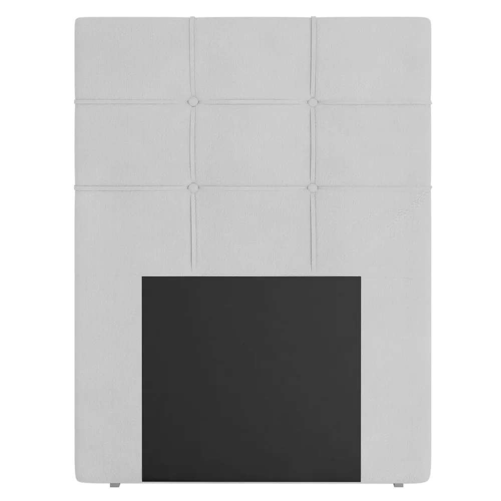 Cabeceira Cama Box 90cm Esmeralda Sintético J02 Branco - Mpozenato