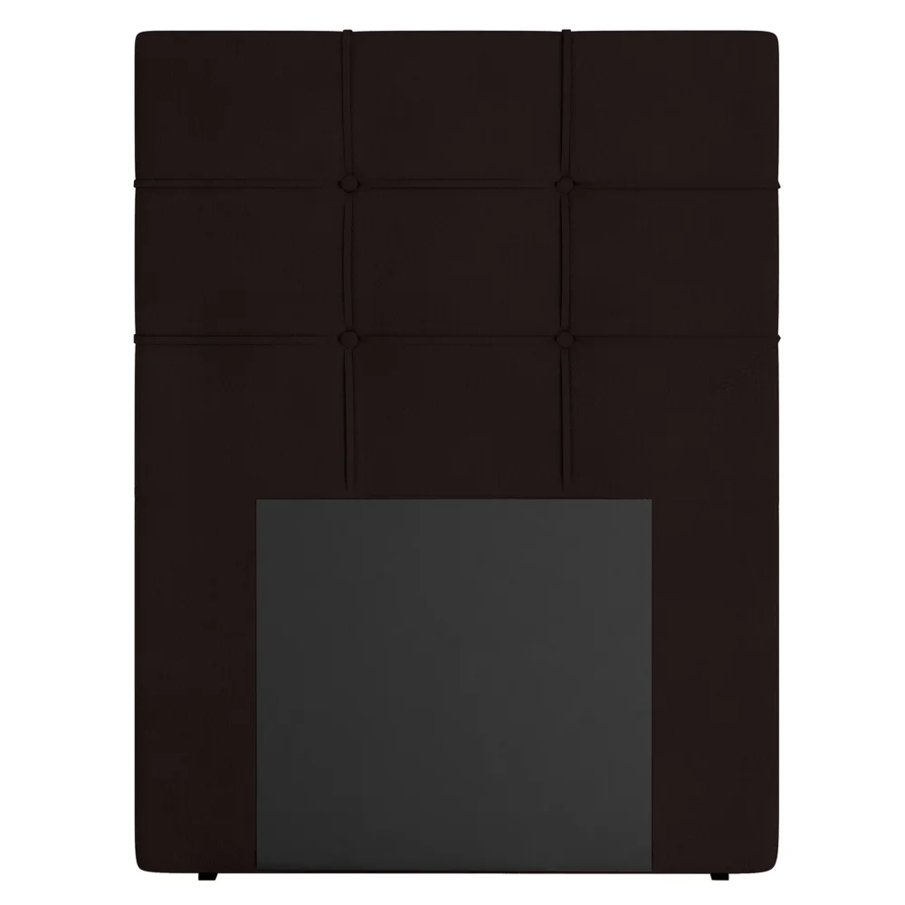 Cabeceira Cama Box 90cm Esmeralda Sintético J02 Marrom - Mpozenato