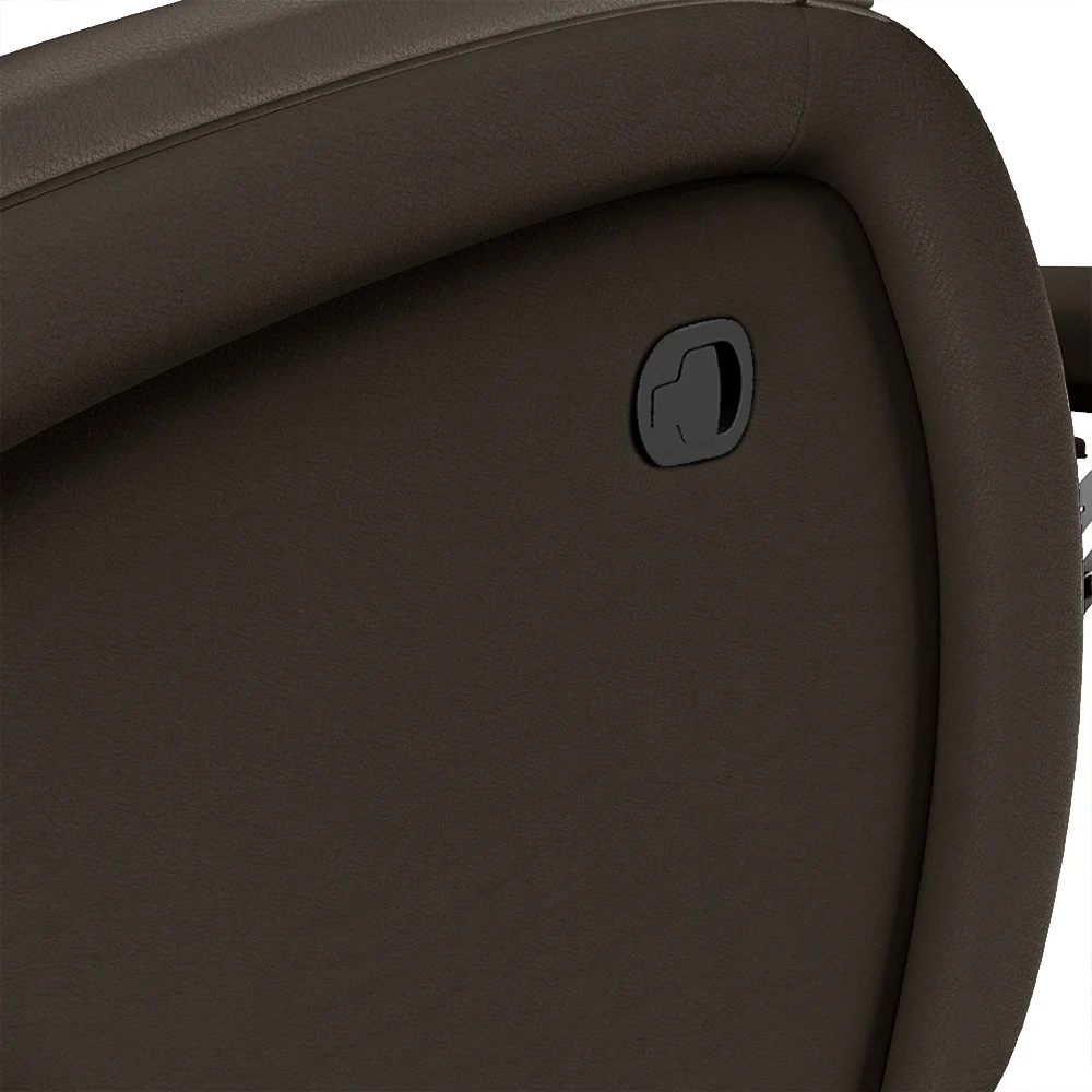 Poltrona do Papai Reclinável Kalie Glider Giratória USB FH9 PU Marrom - Mpozenato