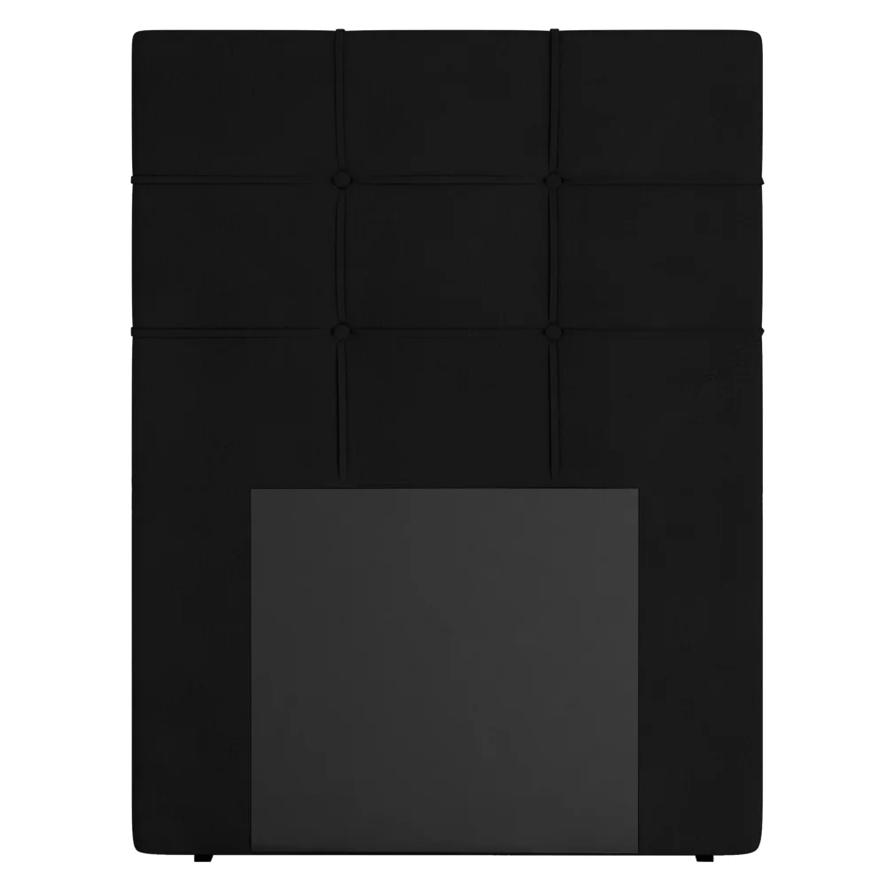 Cabeceira Cama Box 90cm Esmeralda Sintético J02 Preto - Mpozenato