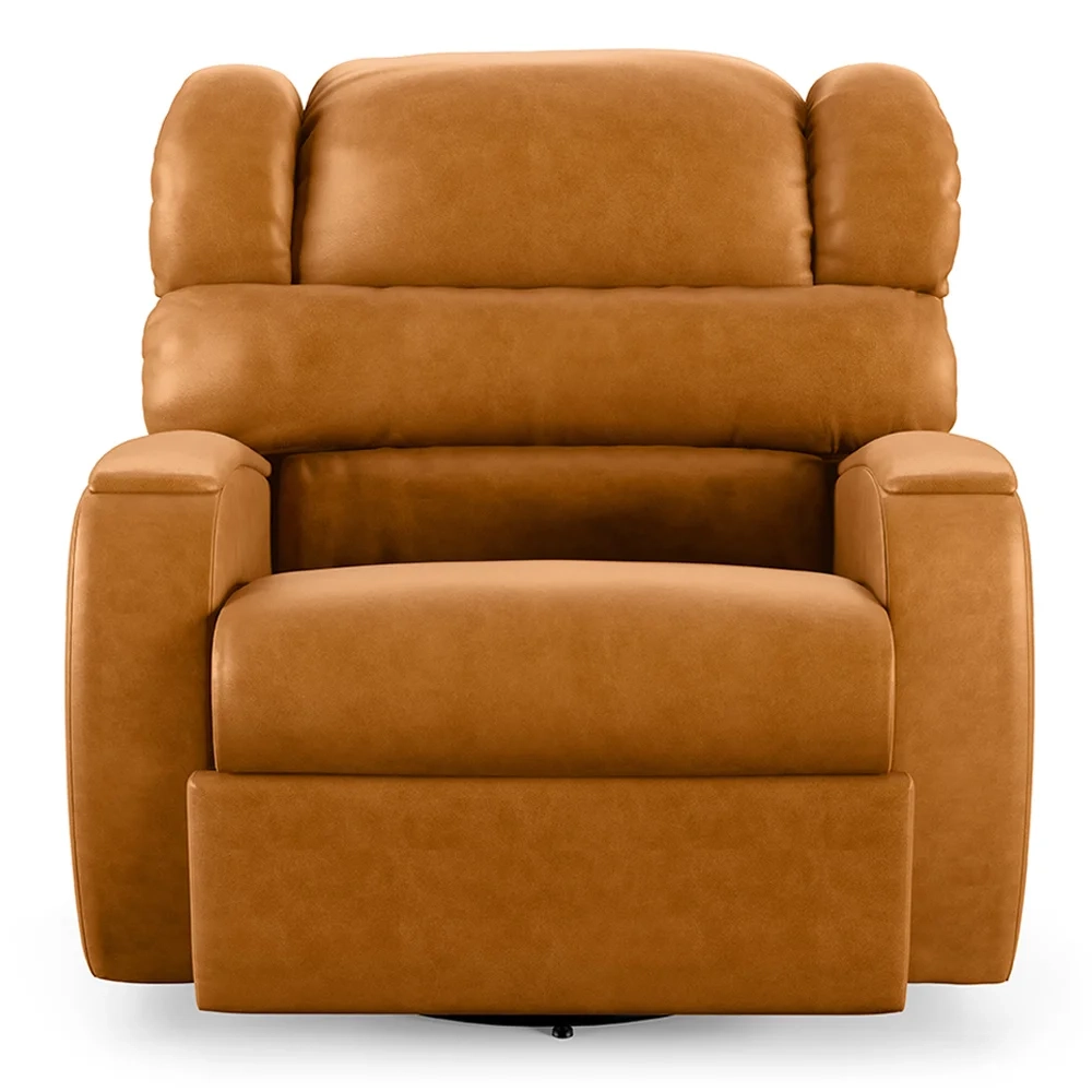 Poltrona do Papai Reclinável Kalie Glider Giratória USB FH9 PU Whisky - Mpozenato