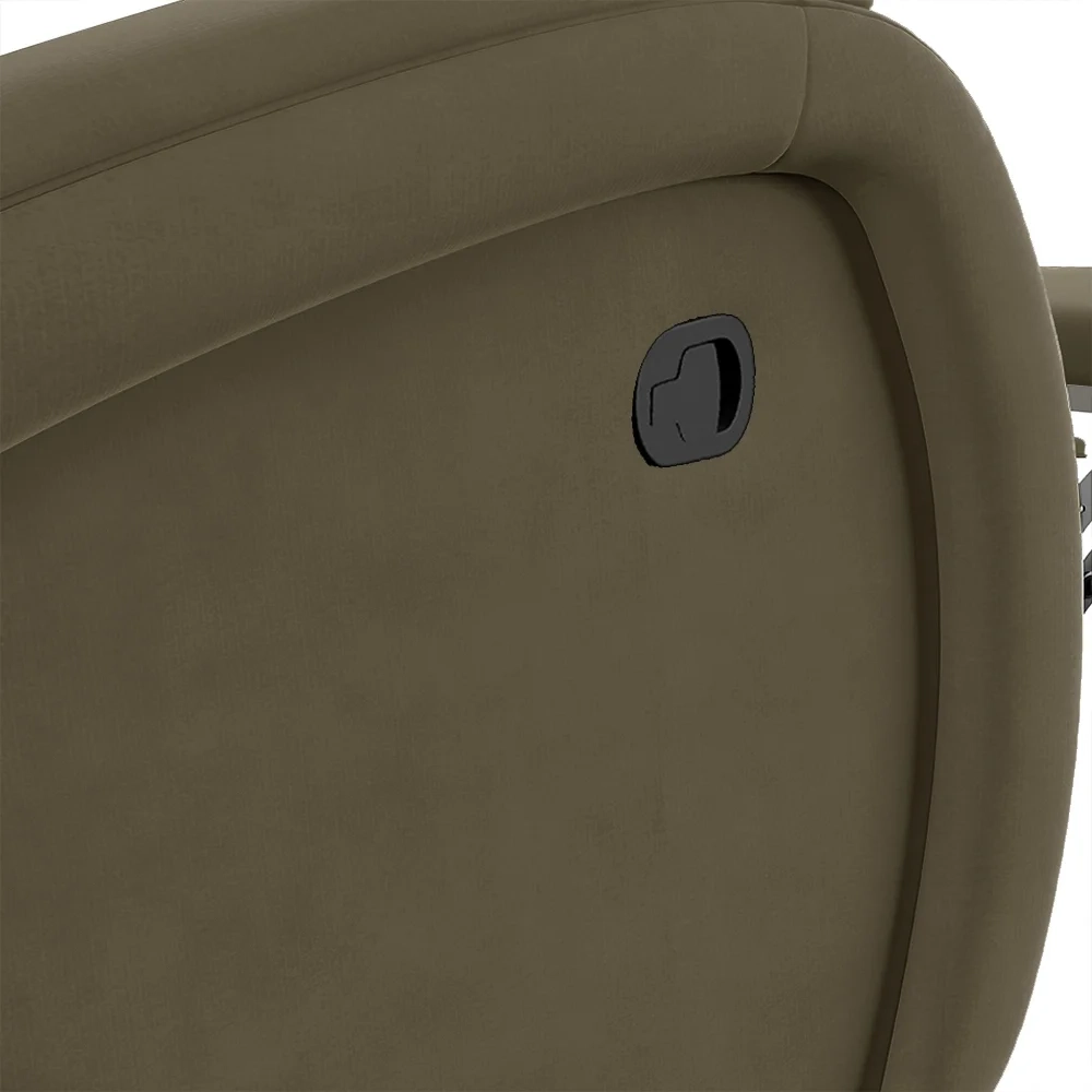 Poltrona do Papai Reclinável Kalie Glider Giratória USB FH9 Veludo Capuccino - Mpozenato