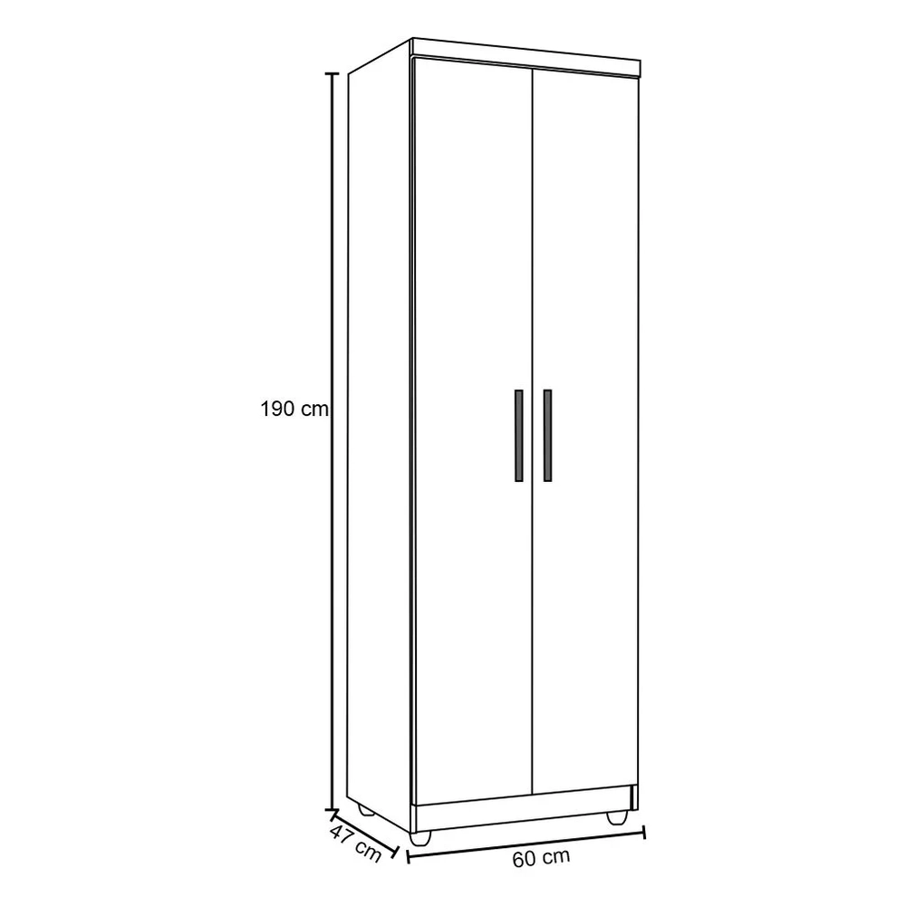Armário Multiuso 02 Portas Sabrina Castanho - AJL Móveis