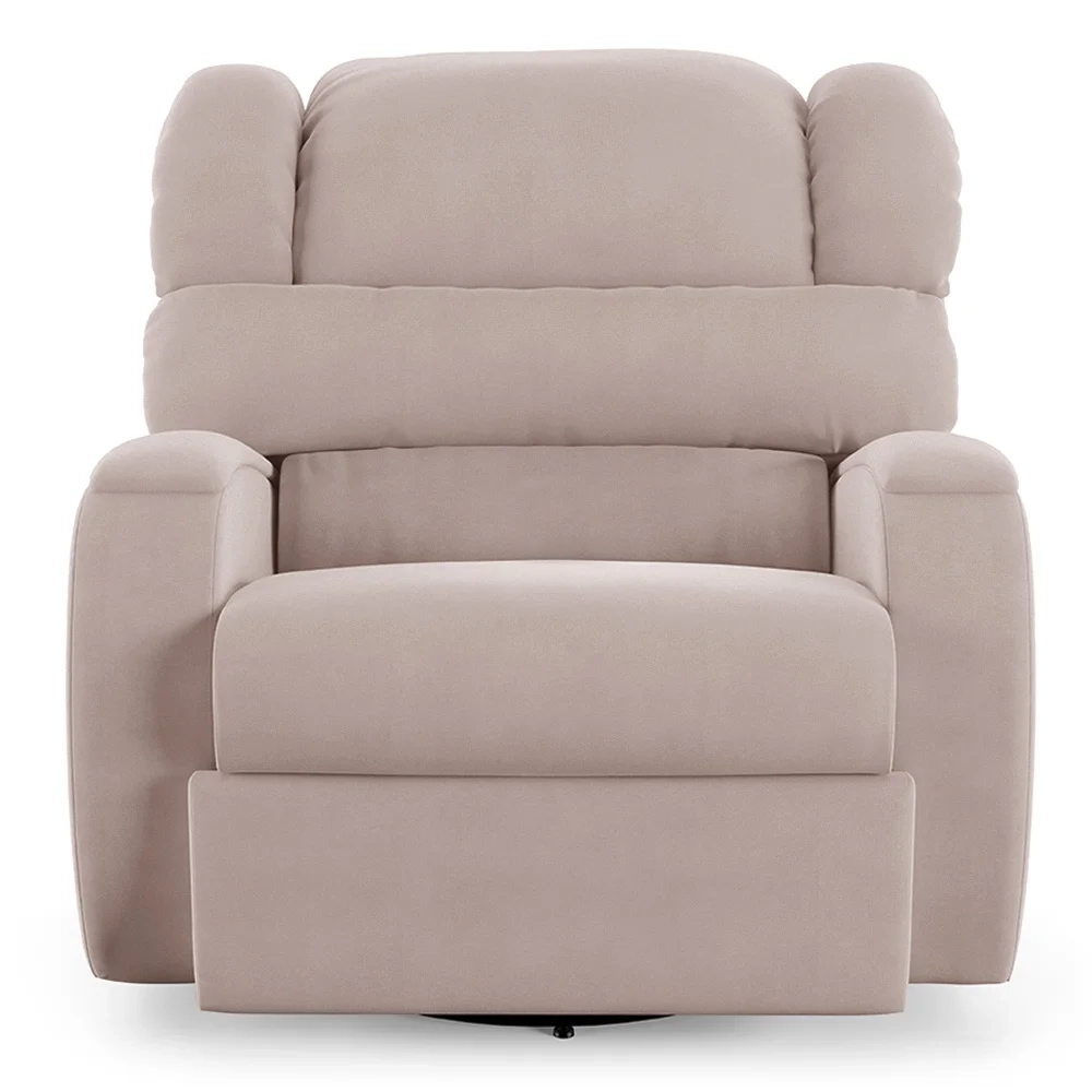Poltrona do Papai Reclinável Kalie Glider Giratória USB FH9 Veludo Rosê - Mpozenato