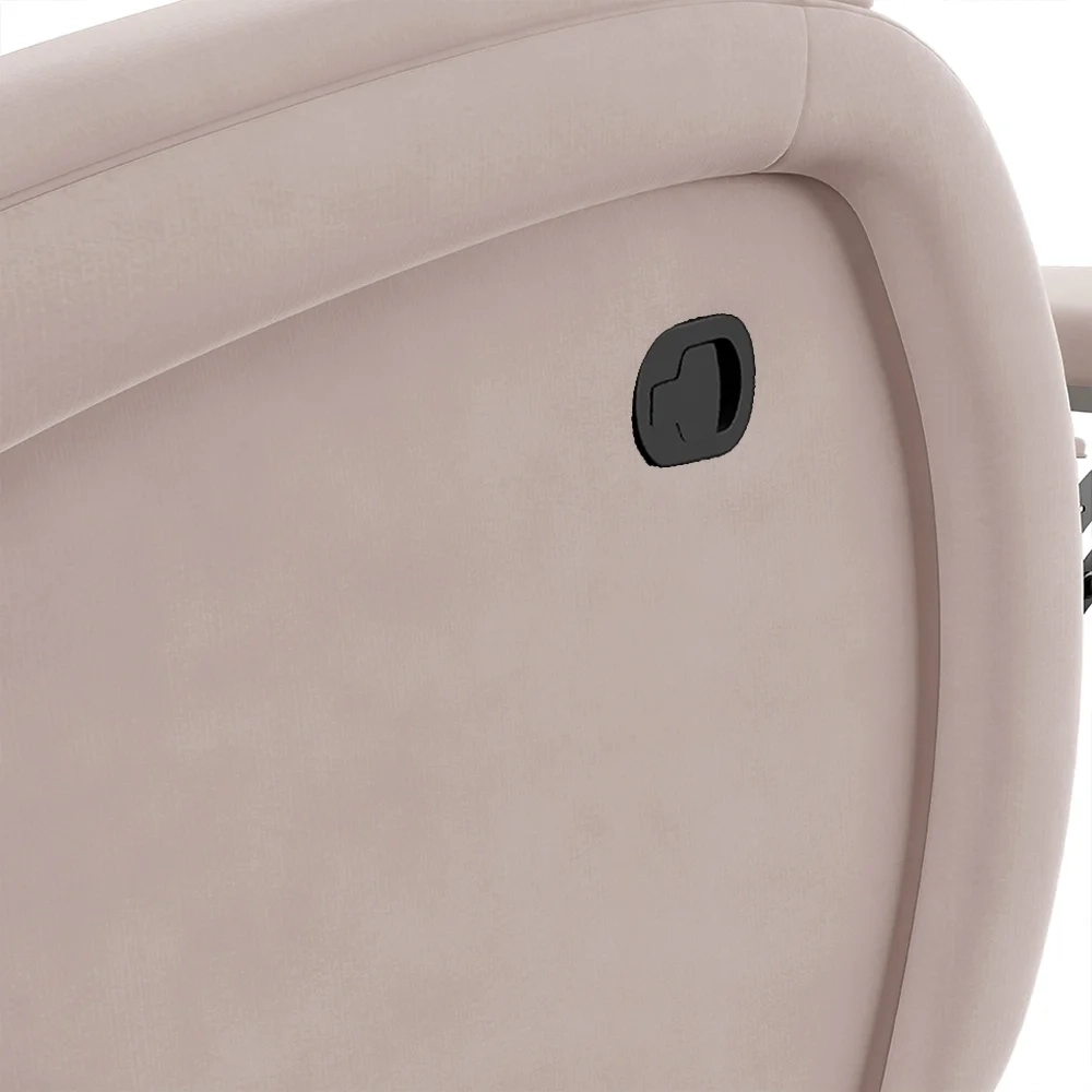 Poltrona do Papai Reclinável Kalie Glider Giratória USB FH9 Veludo Rosê - Mpozenato