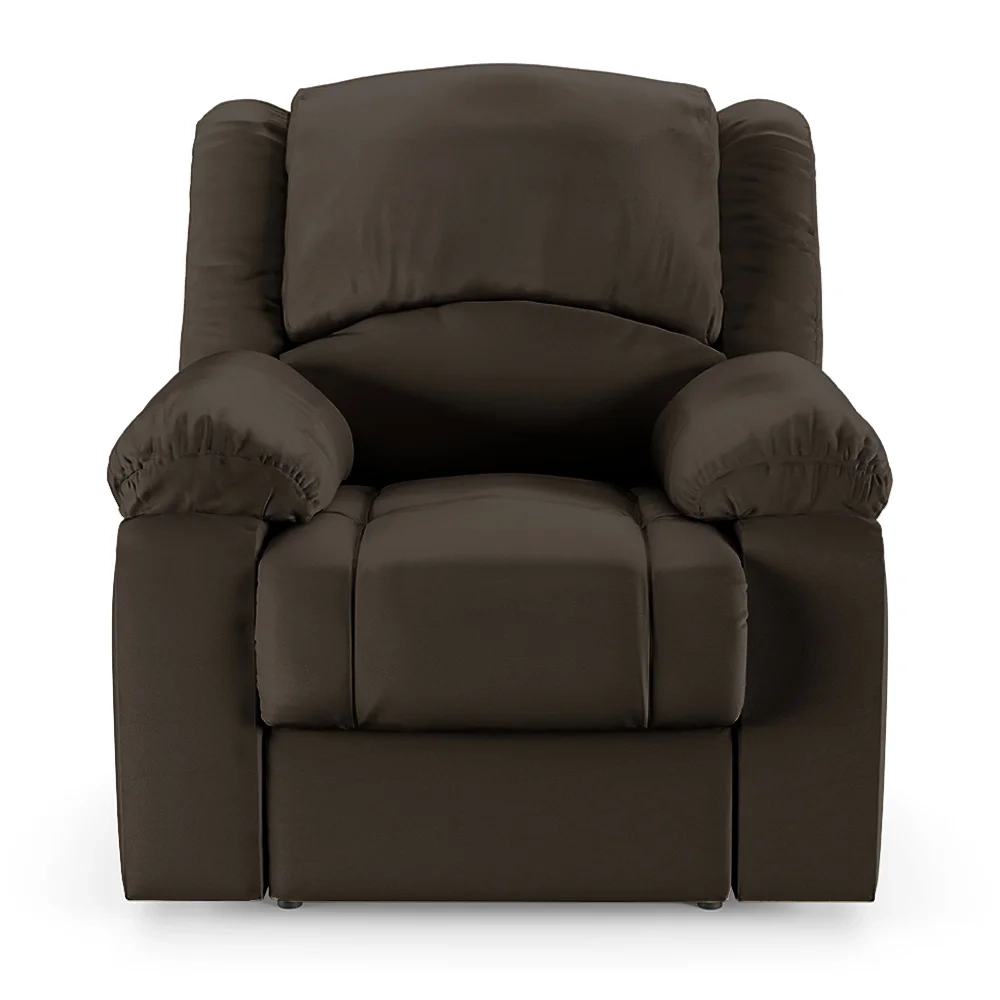 Poltrona do Papai Reclinável Pietra Elétrica LED Massagem FH9 PU Marrom - Mpozenato