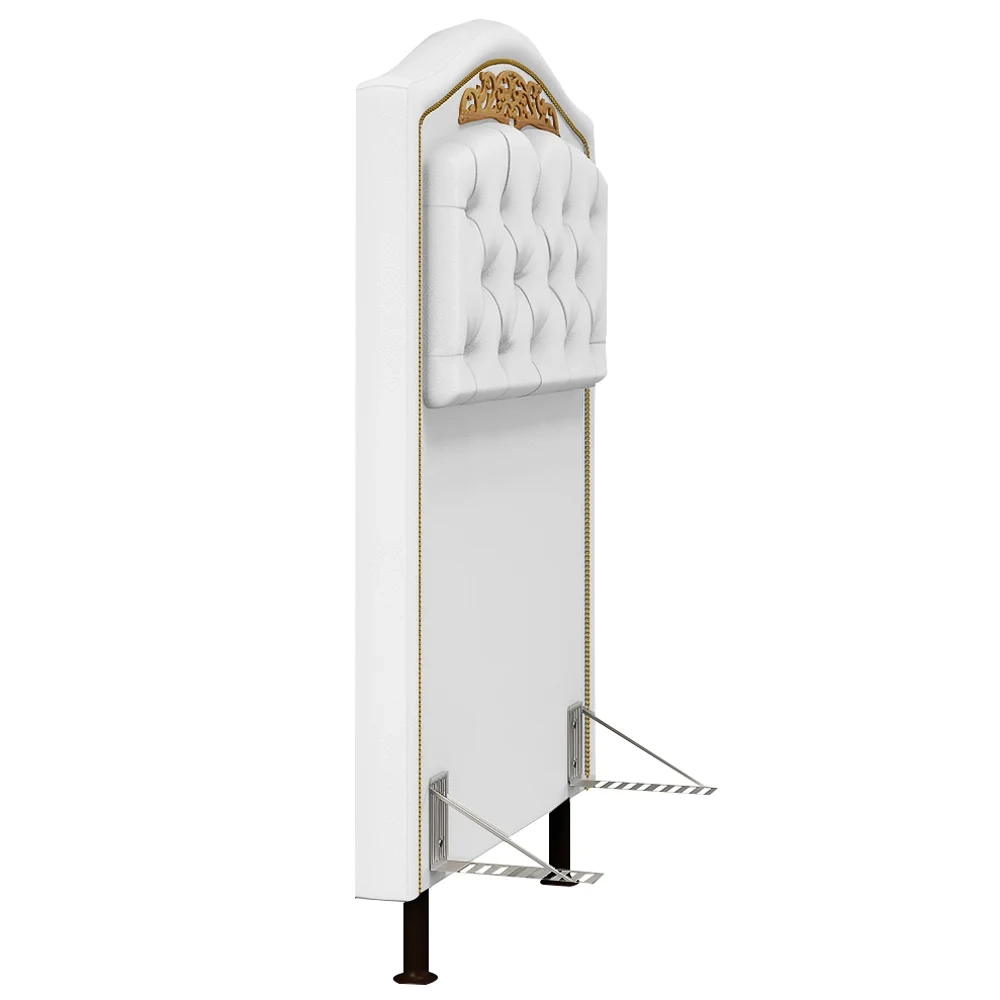 Cabeceira Cama Box Solteiro 90cm com Tachas Imperial J02 Sintético Branco - Mpozenato