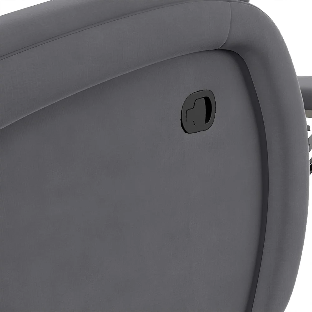 Poltrona do Papai Reclinável Kalie Glider Giratória USB FH9 Veludo Cinza - Mpozenato