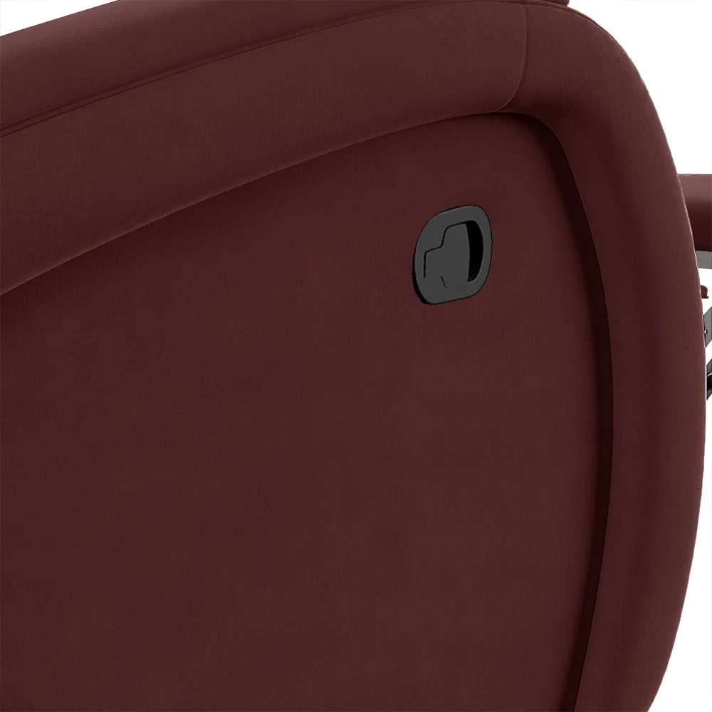 Poltrona do Papai Reclinável Kalie Glider Giratória USB FH9 Veludo Vinho - Mpozenato