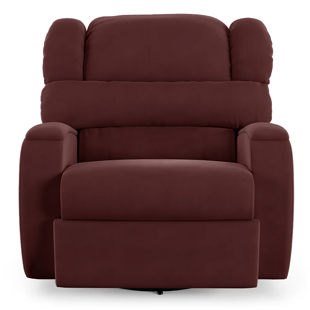 Poltrona do Papai Reclinável Kalie Glider Giratória USB FH9 Veludo Vinho - Mpozenato