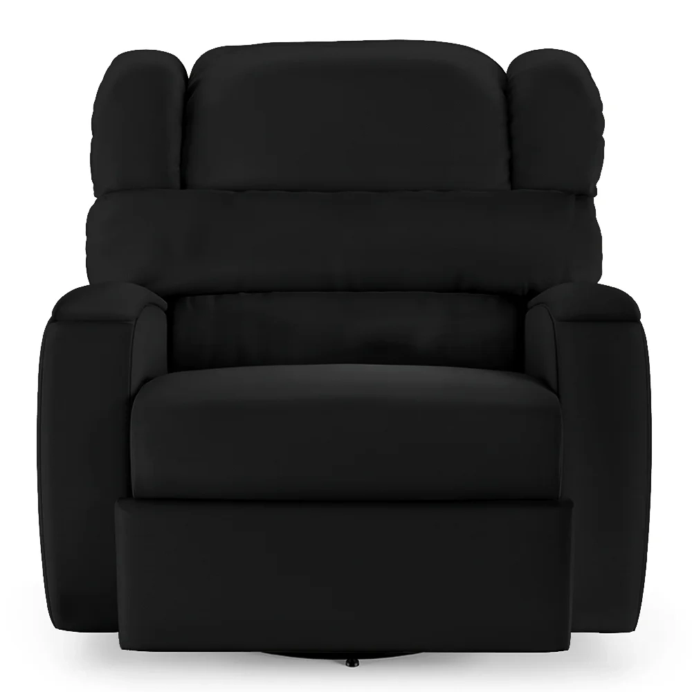 Poltrona do Papai Reclinável Kalie Glider Giratória USB FH9 PU Preto - Mpozenato