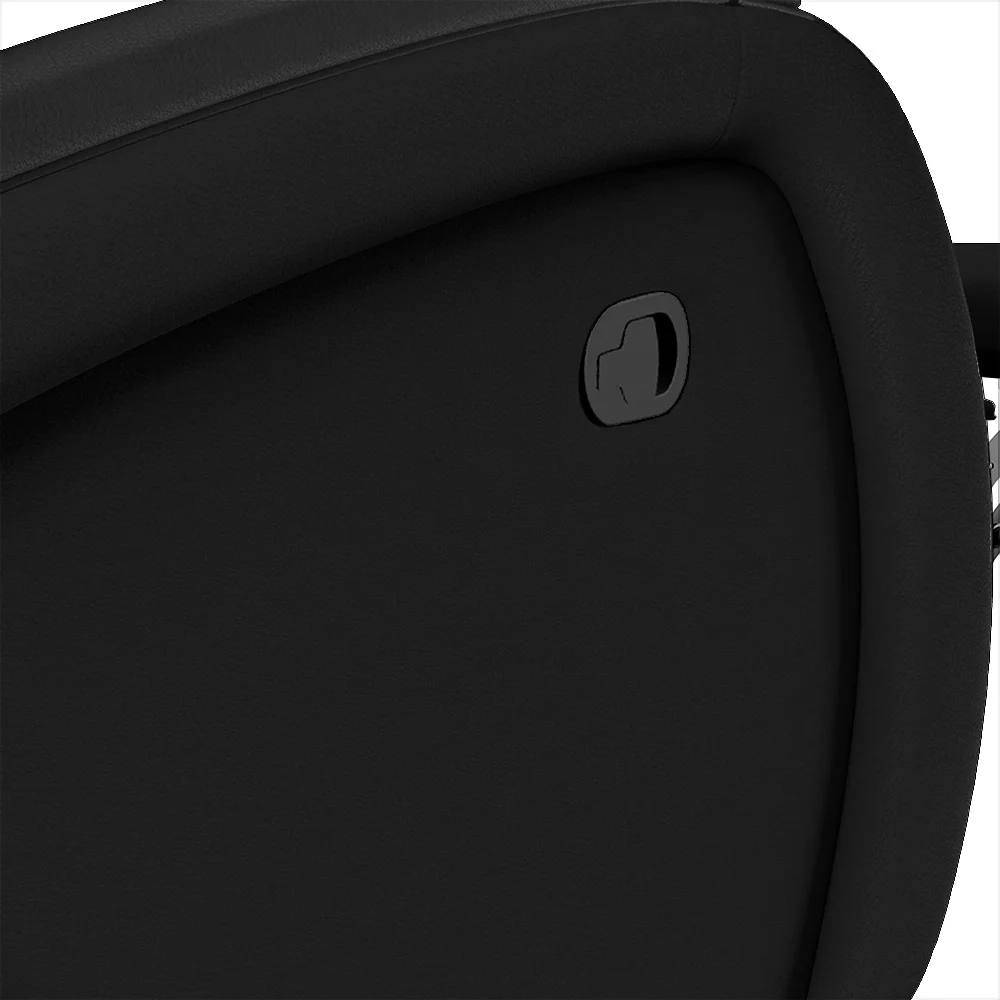 Poltrona do Papai Reclinável Kalie Glider Giratória USB FH9 PU Preto - Mpozenato