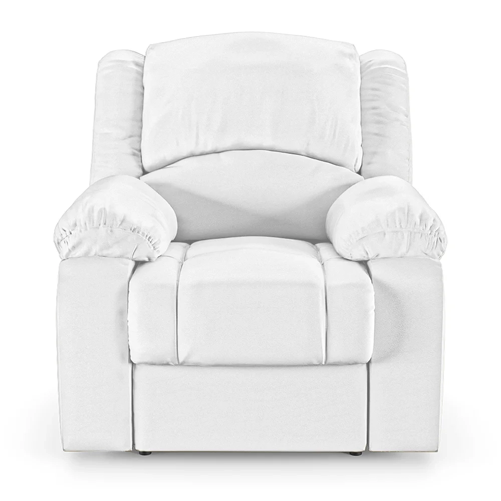 Poltrona do Papai Reclinável Pietra Elétrica LED Massagem FH9 PU Branco - Mpozenato