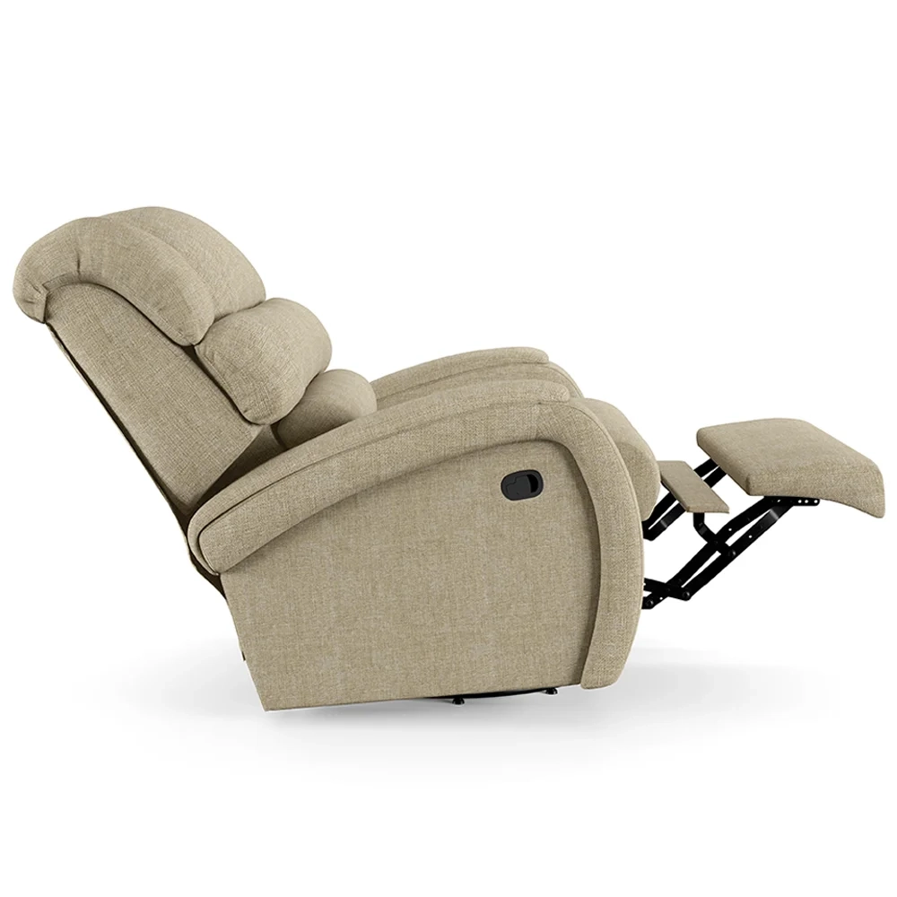 Poltrona do Papai Reclinável Kalie Glider Giratória Massagem FH9 Linho Bege - Mpozenato