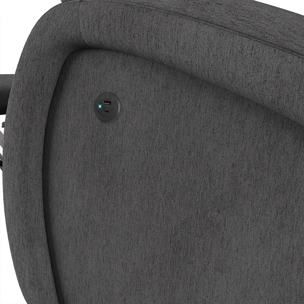 Poltrona do Papai Reclinável Kalie Glider Giratória Massagem FH9 Linho Grafite - Mpozenato