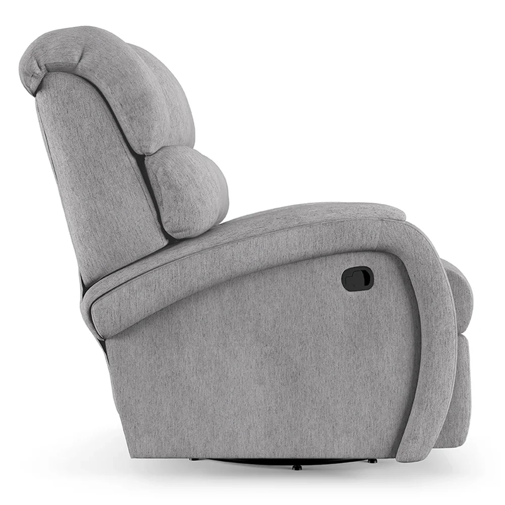 Poltrona do Papai Reclinável Kalie Glider Giratória Massagem FH9 Linho Cinza - Mpozenato