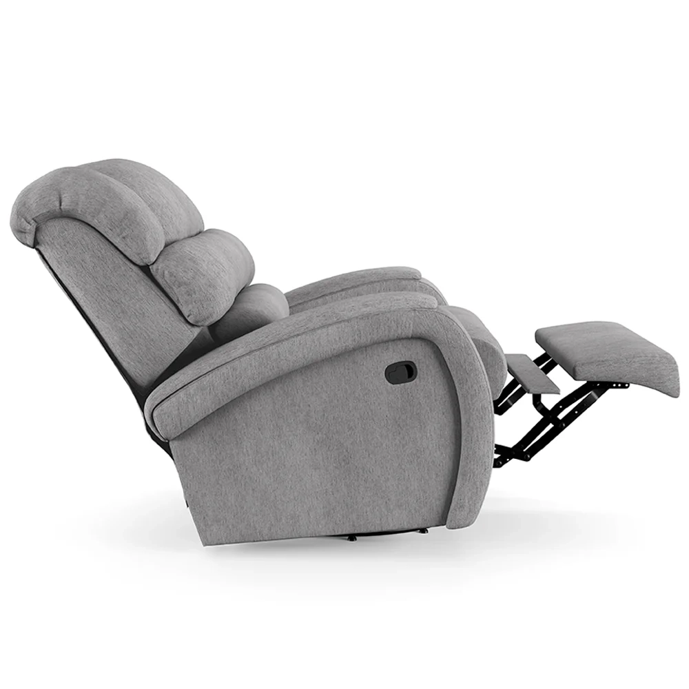 Poltrona do Papai Reclinável Kalie Glider Giratória Massagem FH9 Linho Cinza - Mpozenato