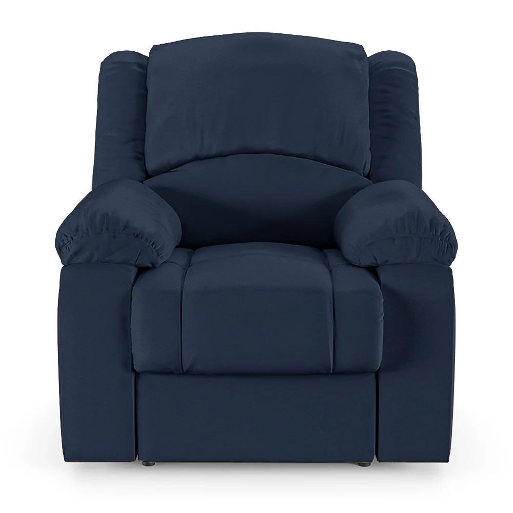 Poltrona do Papai Reclinável Pietra Elétrica LED Massagem FH9 PU Azul - Mpozenato