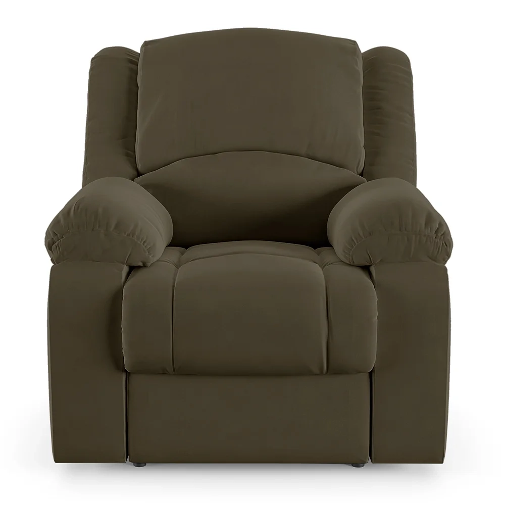 Poltrona do Papai Reclinável Pietra Elétrica LED Massagem FH9 Veludo Capuccino - Mpozenato