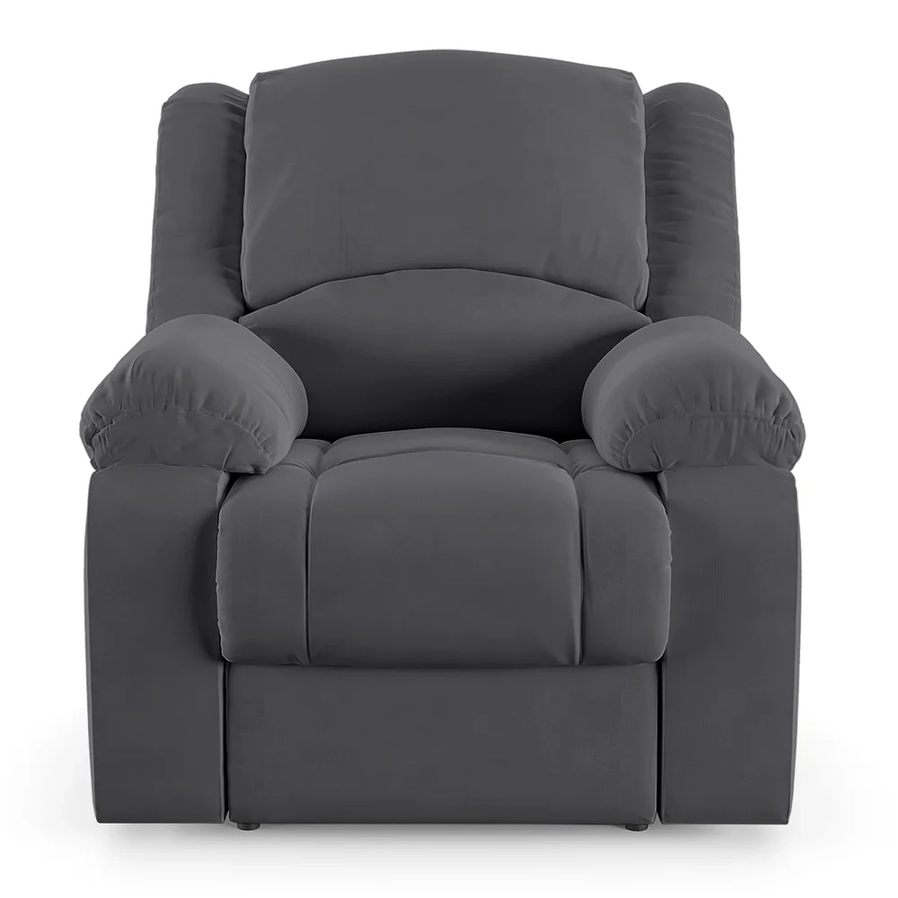 Poltrona do Papai Reclinável Pietra Elétrica LED Massagem FH9 Veludo Cinza - Mpozenato