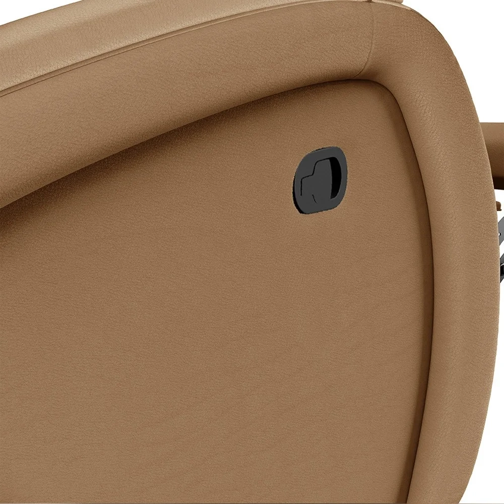 Poltrona do Papai Reclinável Kalie Glider Giratória Massagem FH9 PU Caramelo - Mpozenato