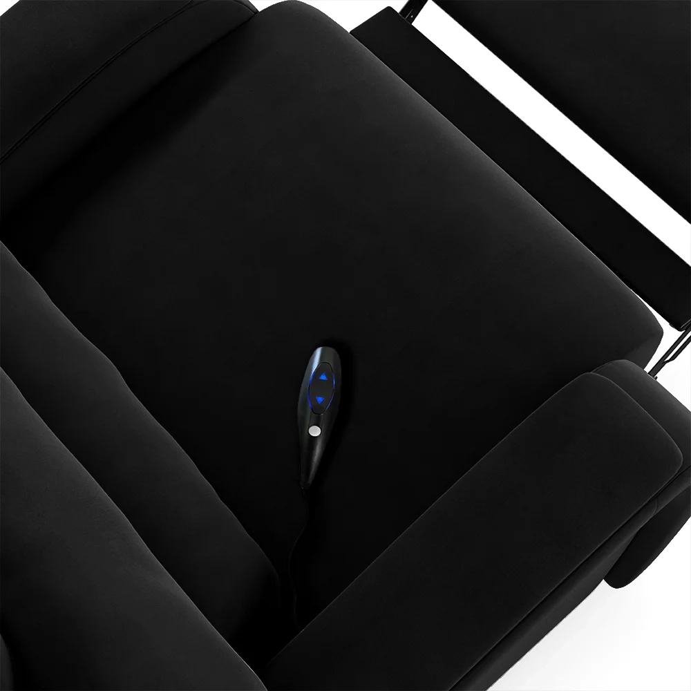 Poltrona do Papai Reclinável Kalie Controle Power Elétrico FH9 Veludo Preto - Mpozenato