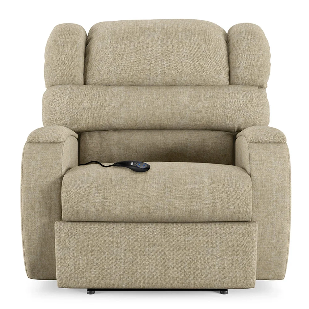 Poltrona do Papai Reclinável Kalie Controle Power Elétrico FH9 Linho Bege - Mpozenato