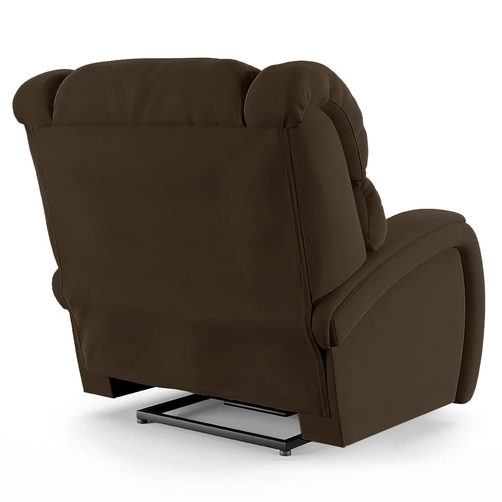 Poltrona do Papai Reclinável Kalie Controle Power Elétrico FH9 Veludo Marrom - Mpozenato