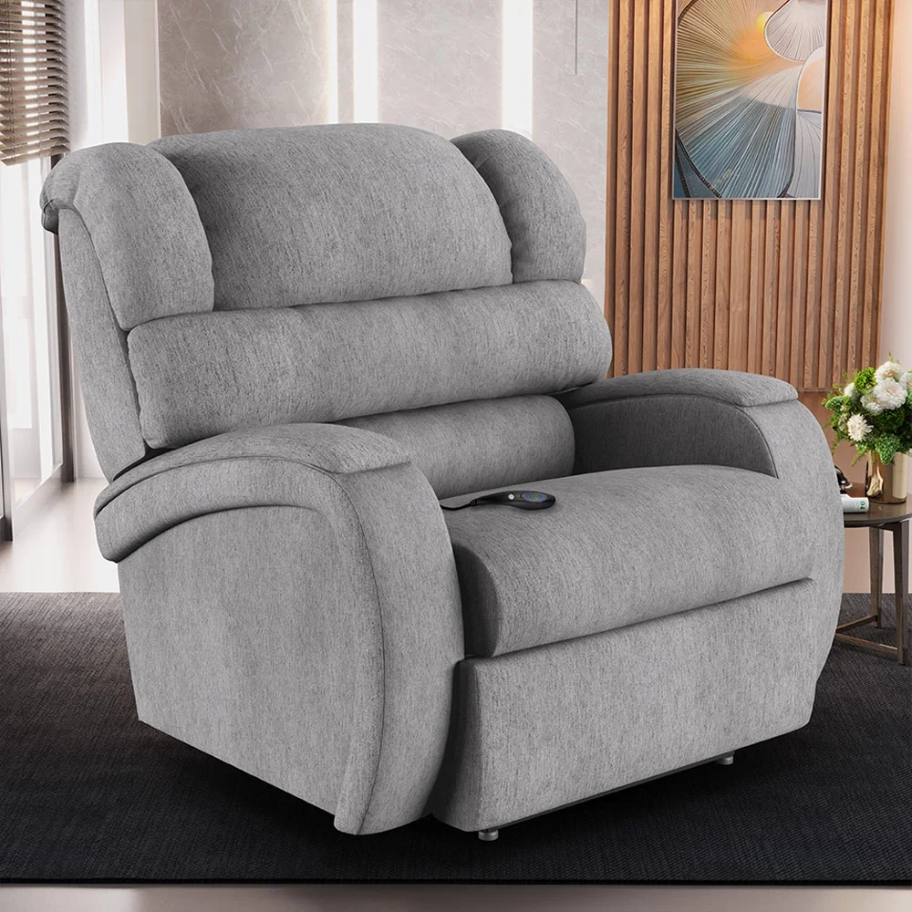 Poltrona do Papai Reclinável Kalie Controle Power Elétrico FH9 Linho Cinza - Mpozenato