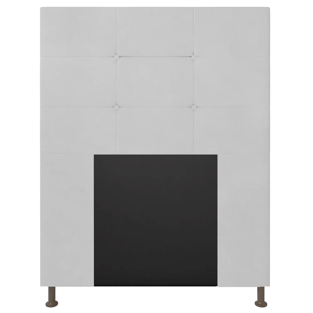 Cabeceira Cama Box Solteiro 90cm Safira Sintético Branco Z51 - Mpozenato