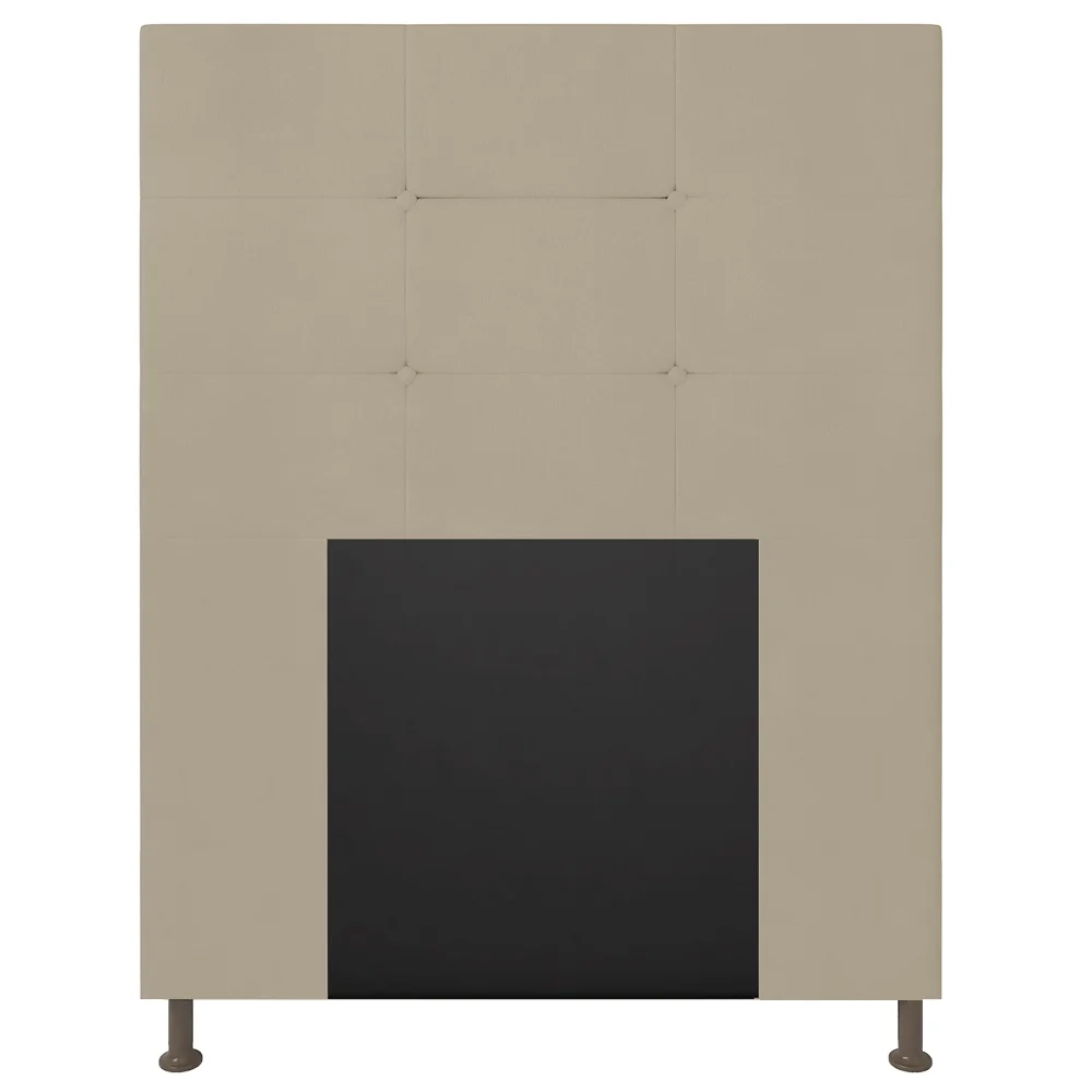 Cabeceira Cama Box Solteiro 90cm Safira Sintético Bege Z51 - Mpozenato