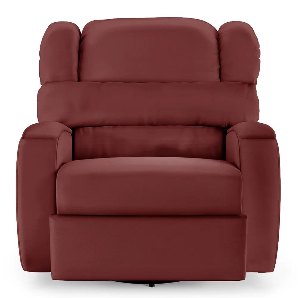 Poltrona do Papai Reclinável Kalie Glider Giratória Massagem FH9 PU Vermelho - Mpozenato