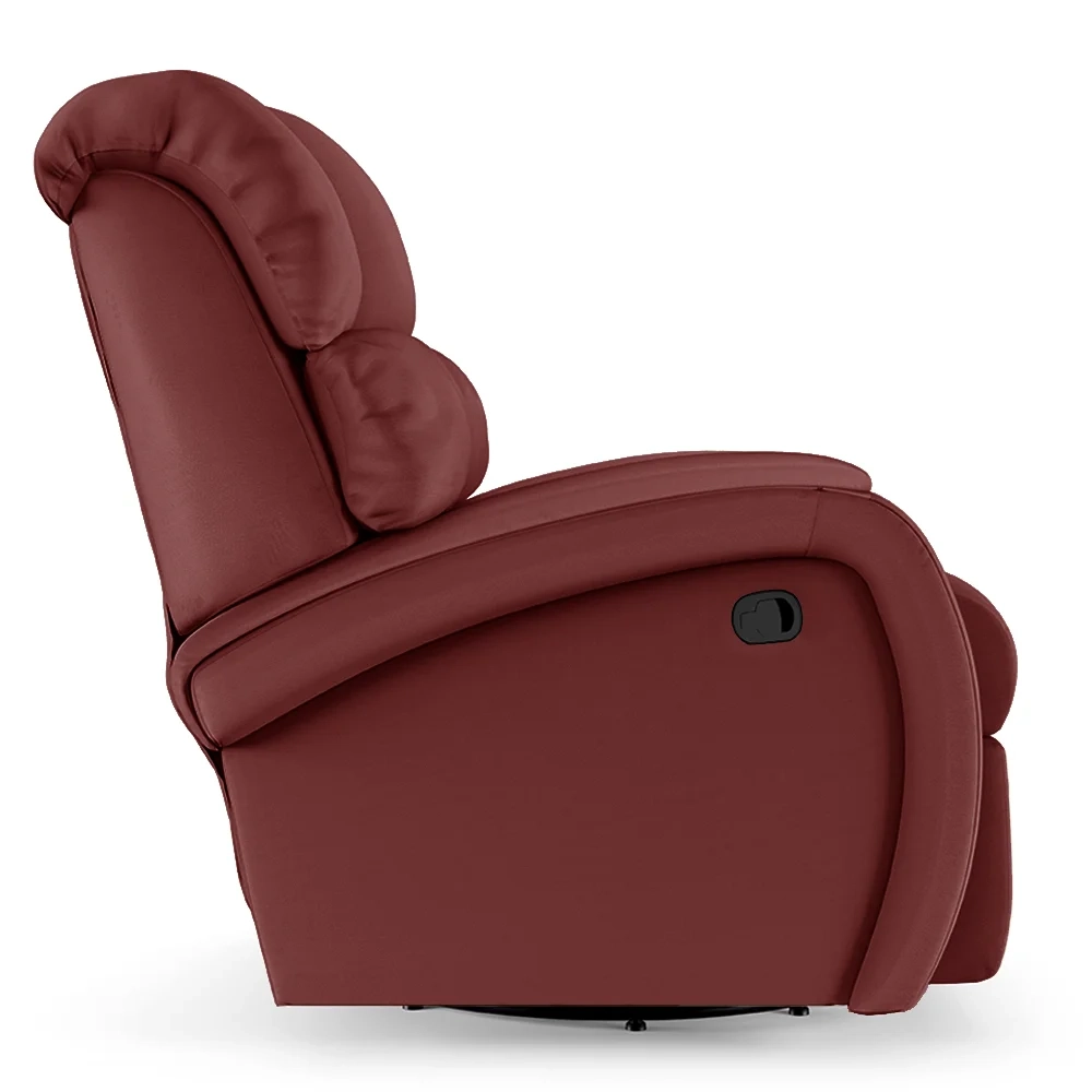 Poltrona do Papai Reclinável Kalie Glider Giratória Massagem FH9 PU Vermelho - Mpozenato