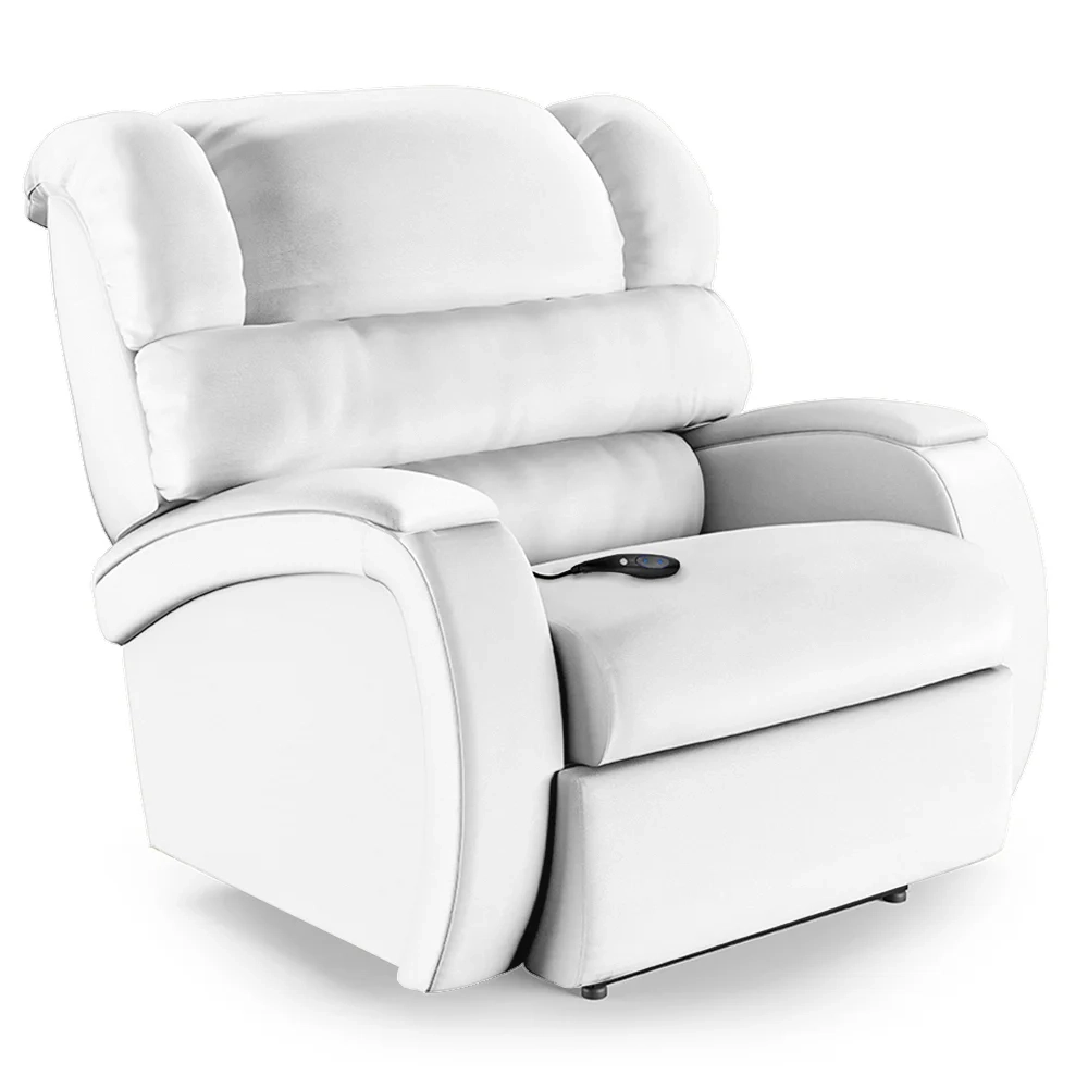 Poltrona do Papai Reclinável Kalie Controle Power Elétrico FH9 PU Branco - Mpozenato