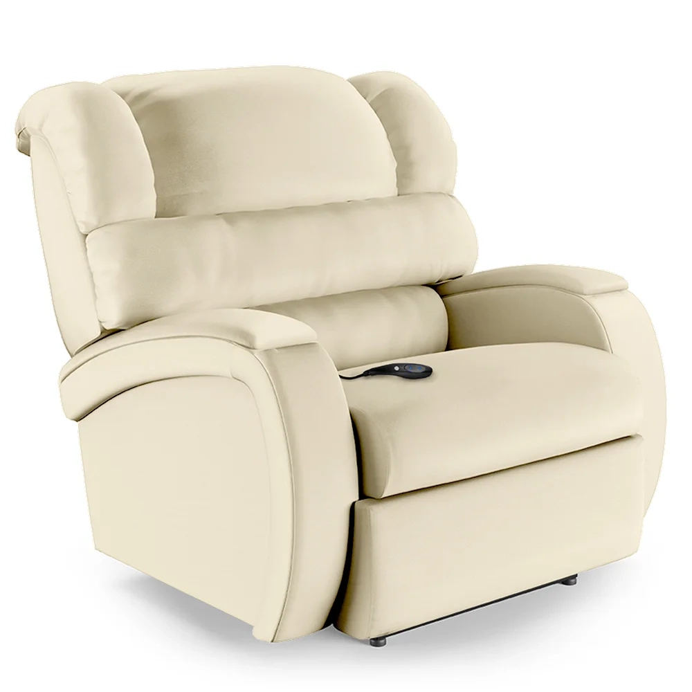 Poltrona do Papai Reclinável Kalie Controle Power Elétrico FH9 PU Bege - Mpozenato