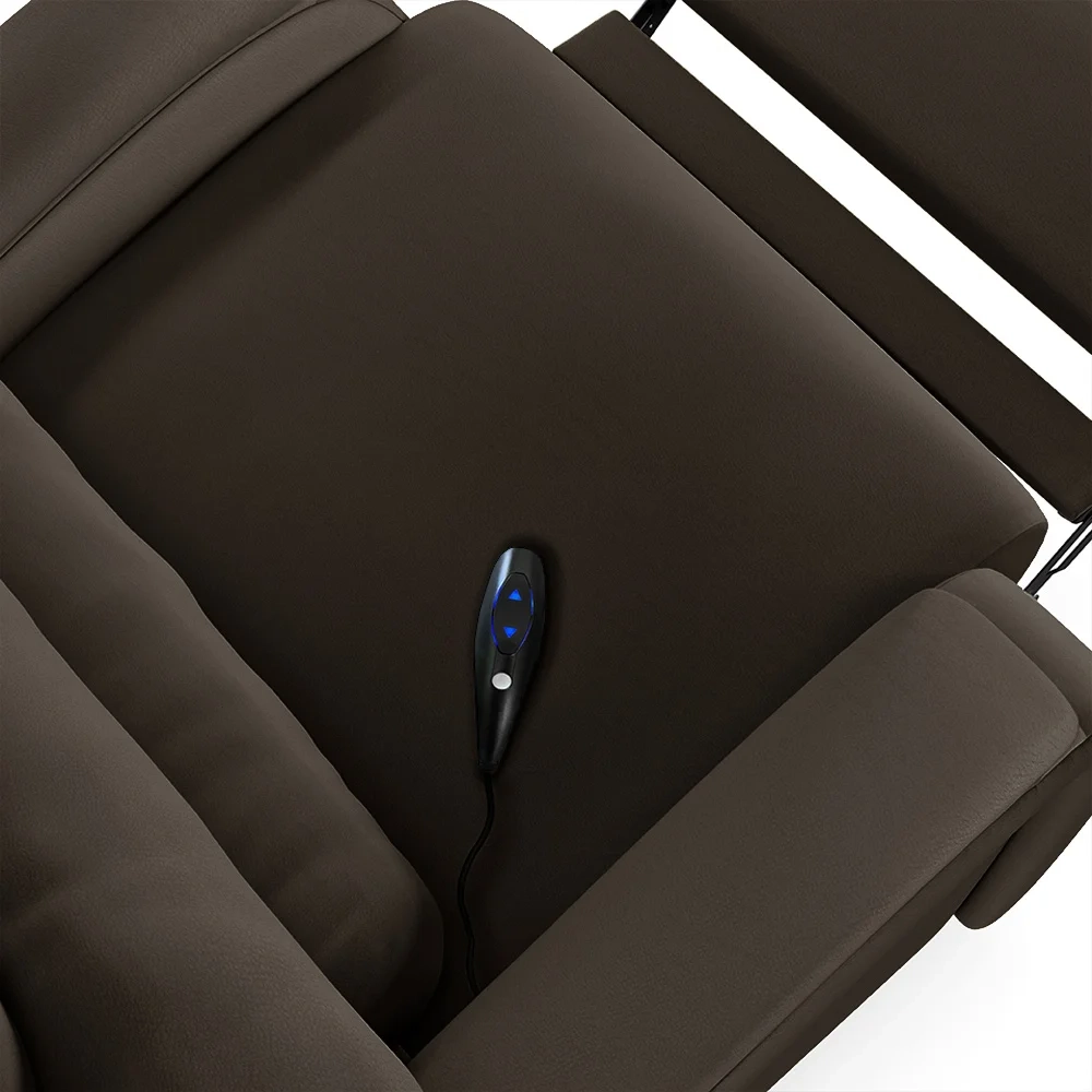 Poltrona do Papai Reclinável Kalie Controle Power Elétrico FH9 PU Marrom - Mpozenato