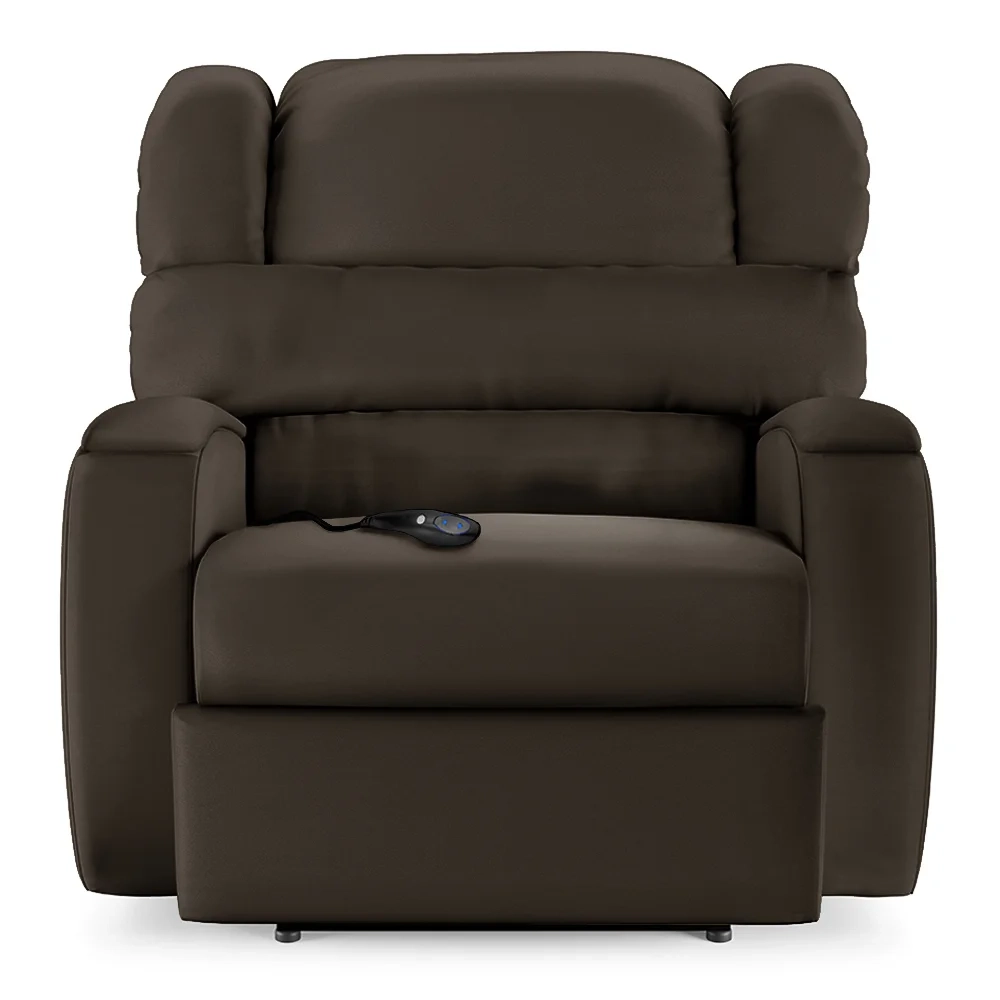 Poltrona do Papai Reclinável Kalie Controle Power Elétrico FH9 PU Marrom - Mpozenato