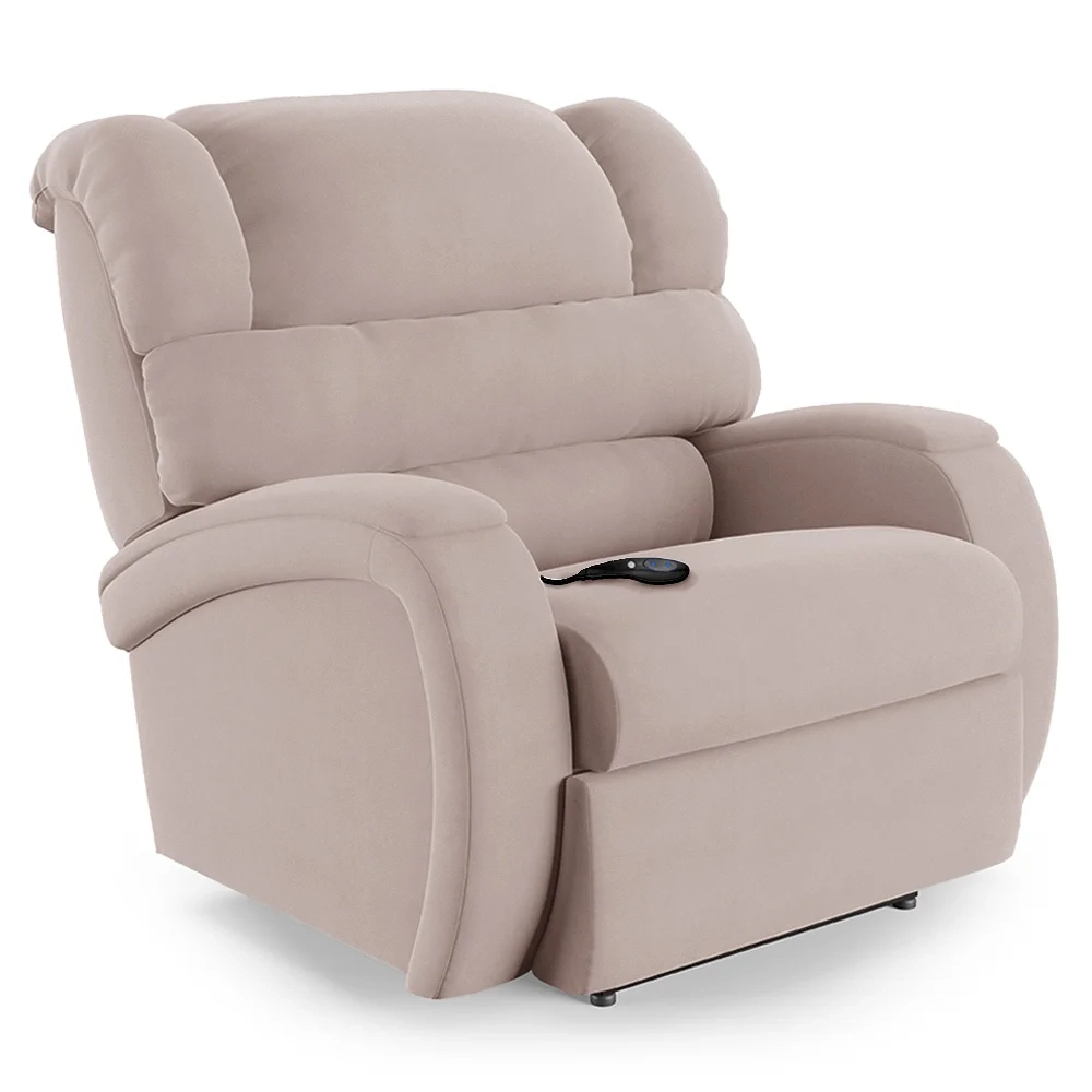 Poltrona do Papai Reclinável Kalie Controle Power Elétrico FH9 Veludo Rosê - Mpozenato