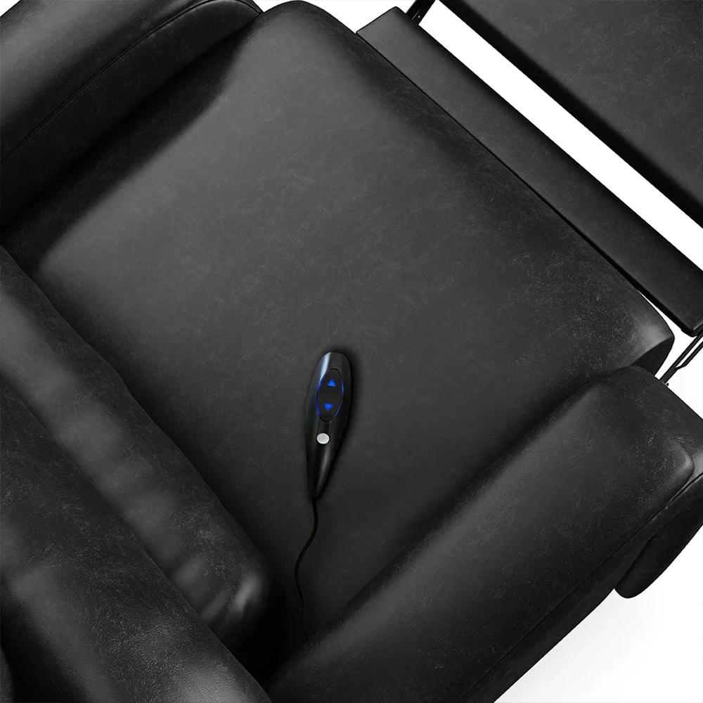 Poltrona do Papai Reclinável Kalie Controle Power Elétrico FH9 PU Preto Brilho - Mpozenato