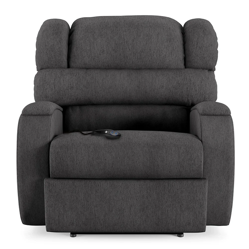 Poltrona do Papai Reclinável Kalie Controle Power Elétrico USB FH9 Linho Grafite - Mpozenato