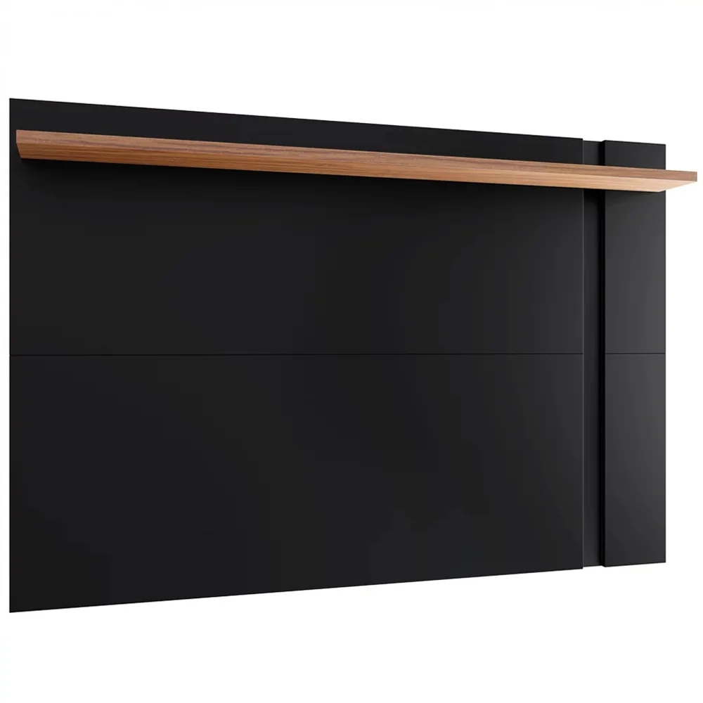 Painel para TV até 70 Polegadas Extensível Flex Leme Preto Fosco/Noce Milano - Colibri