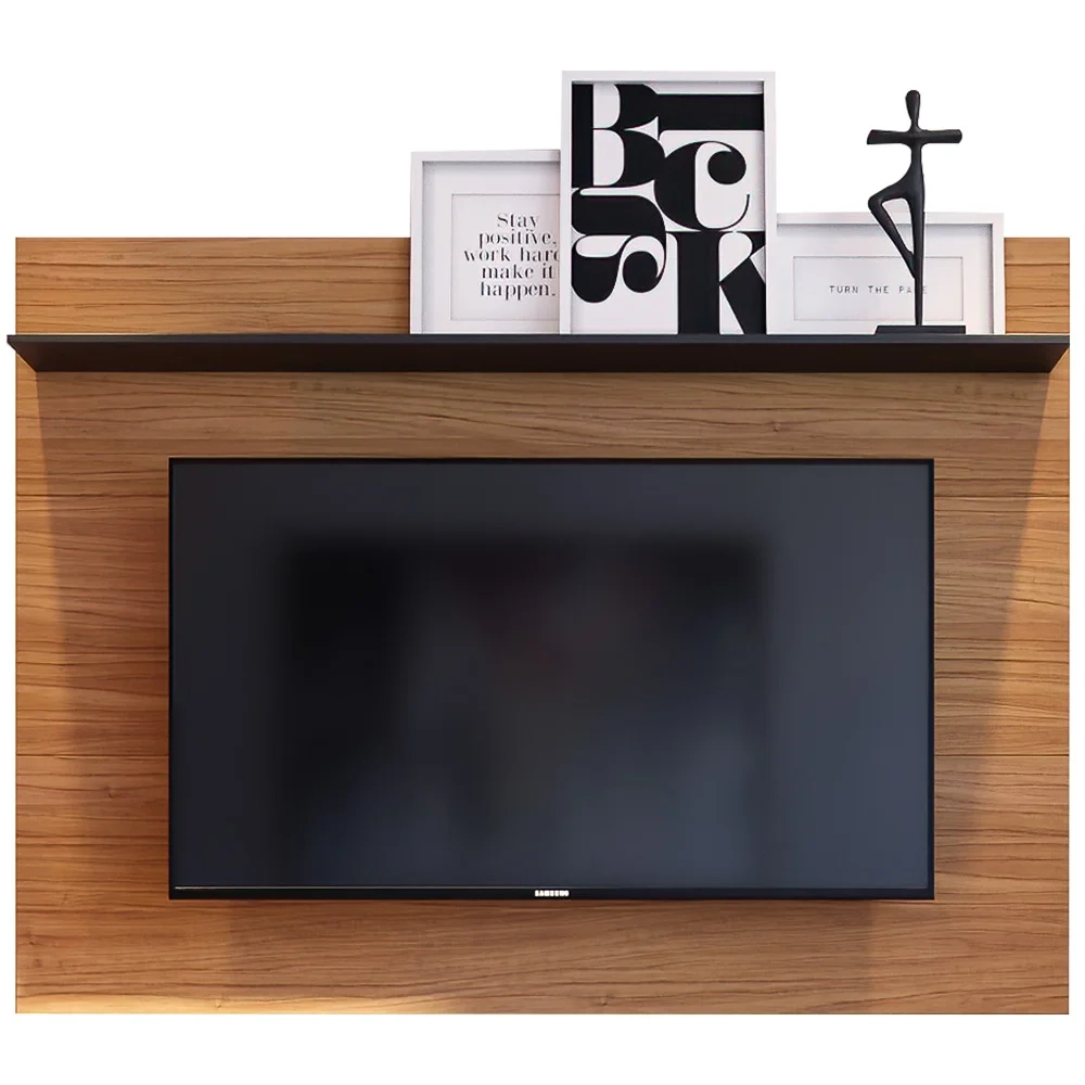 Painel para TV até 47 Polegadas 1 Prateleira Maia Noce Milano/Preto Fosco - Colibri