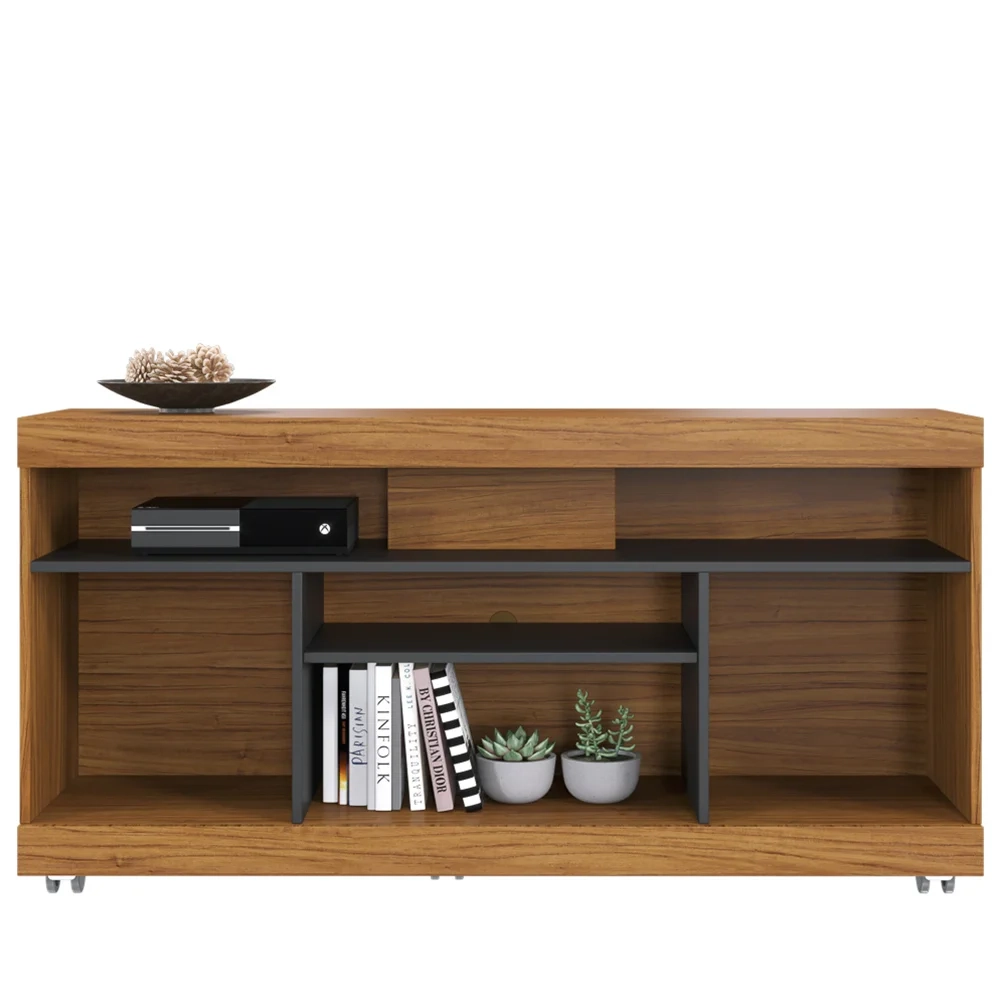 Rack Bancada para TV até 55 Polegadas 136cm Yara Noce Milano/Preto Fosco - Colibri