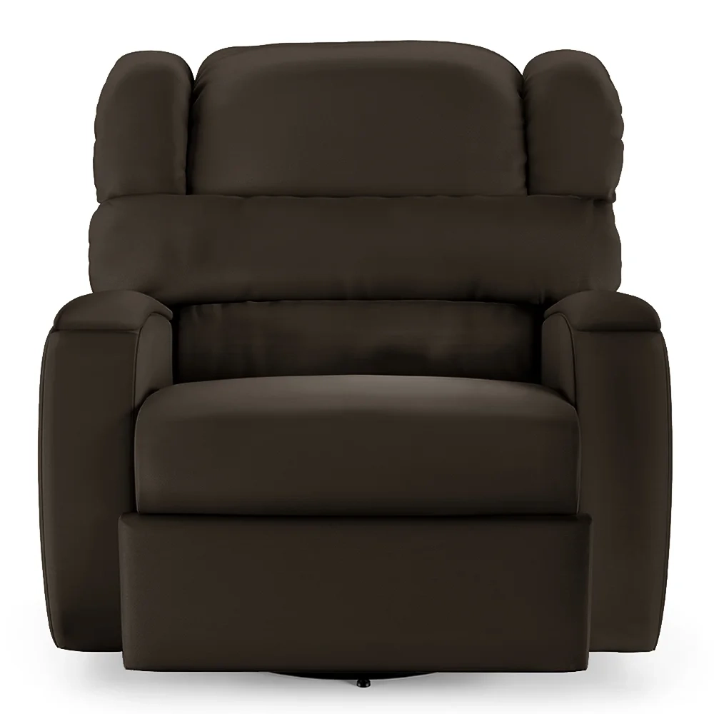 Poltrona do Papai Reclinável Kalie Glider Giratória Massagem FH9 PU Marrom - Mpozenato