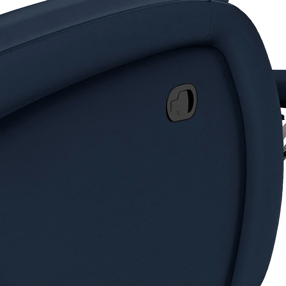 Poltrona do Papai Reclinável Kalie Glider Giratória Massagem FH9 PU Azul - Mpozenato