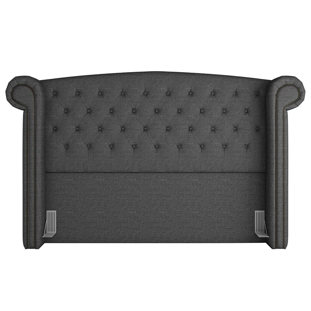 Cabeceira Cama Box Casal 140cm Provença Z37 Linho Chumbo - Mpozenato